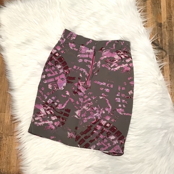 Hunter Dixon purple & gray watercolor tulip skirt - Picture 5 of 7